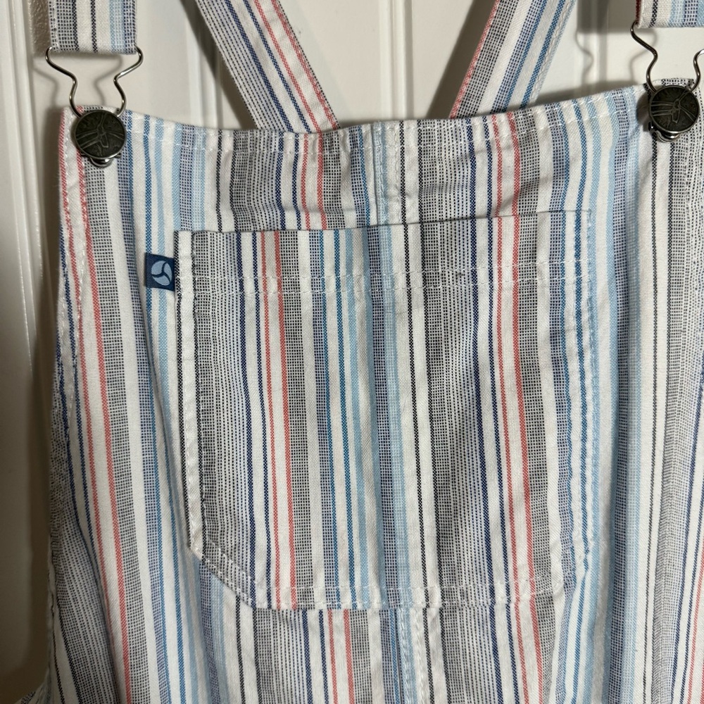 Striped Overall Dress - Picture 2 of 5